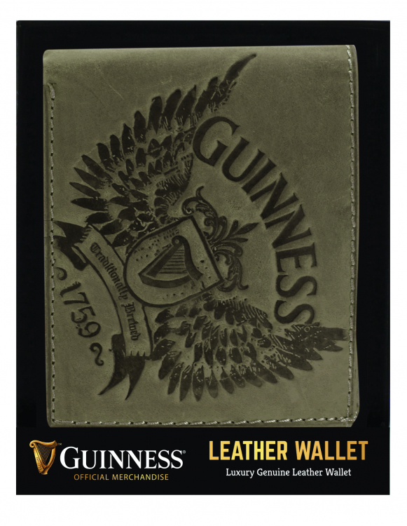 Guinness Ledergeldbörse Wings Grau